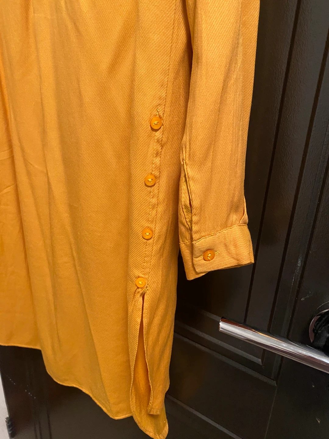Fullamoda Mustard Yellow Tunic Top - Size M - photo 5