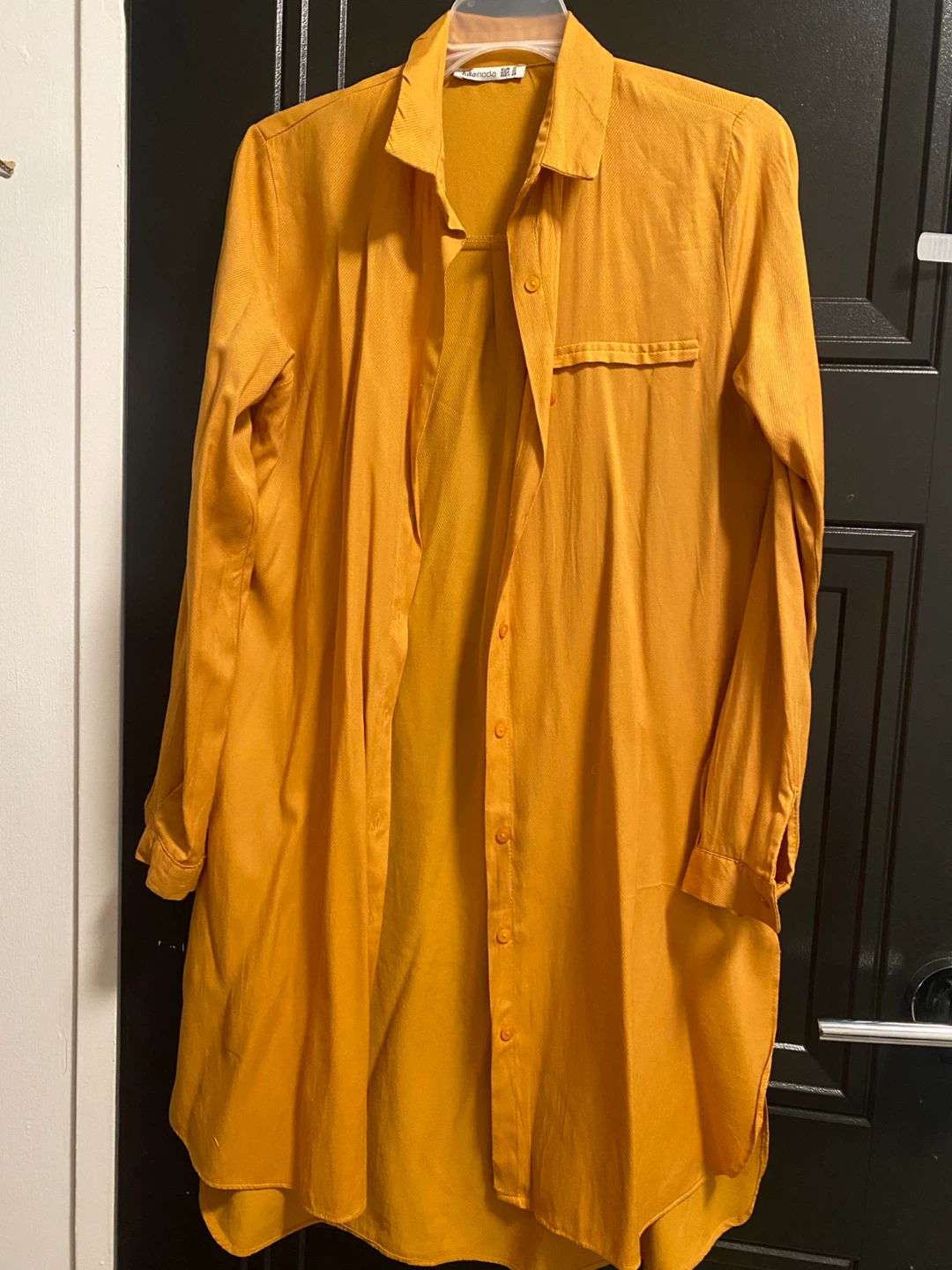 Fullamoda Mustard Yellow Tunic Top - Size M
