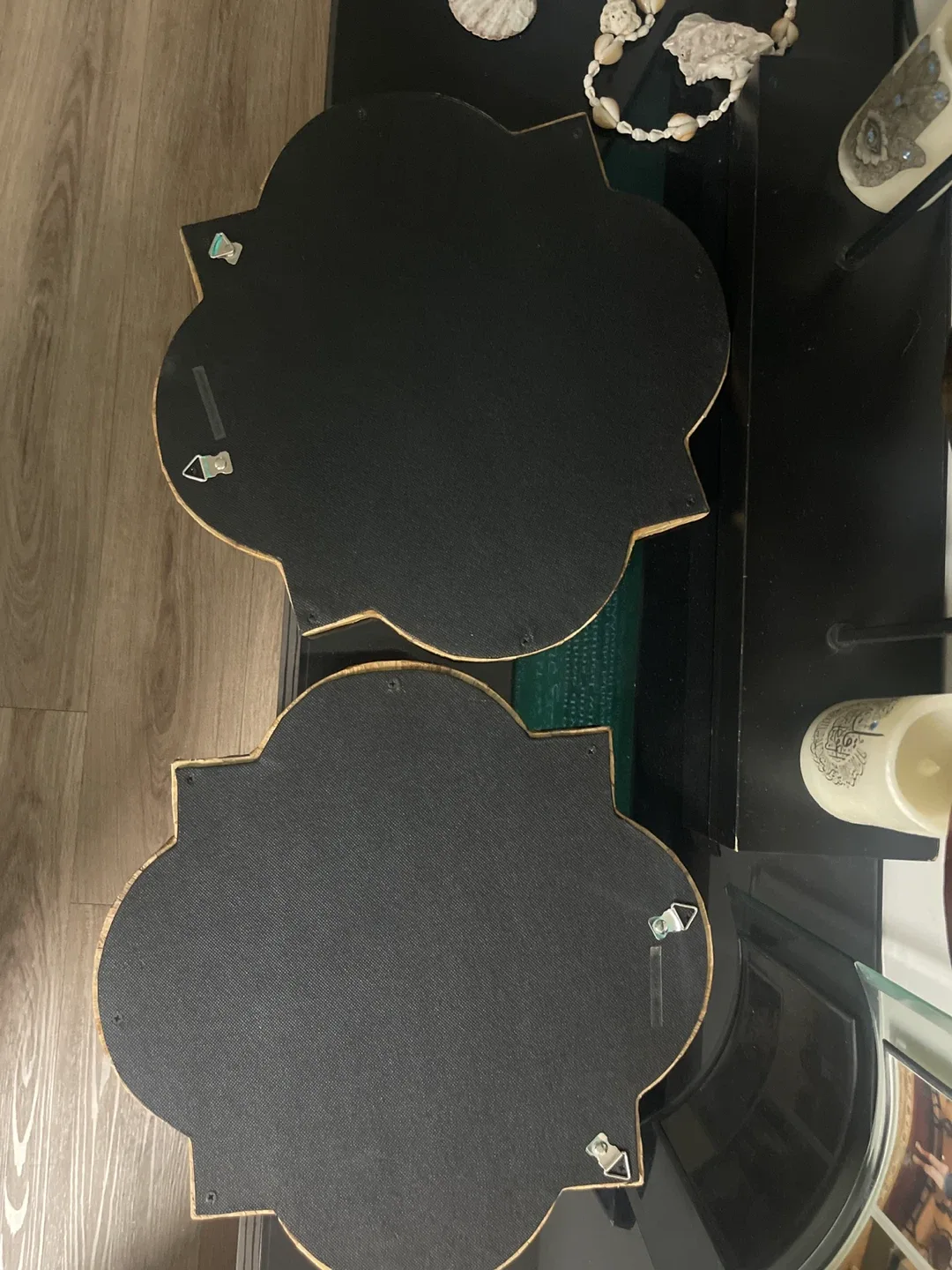 Set of 2 Wooden Decorative Mirrors image indicator(2)