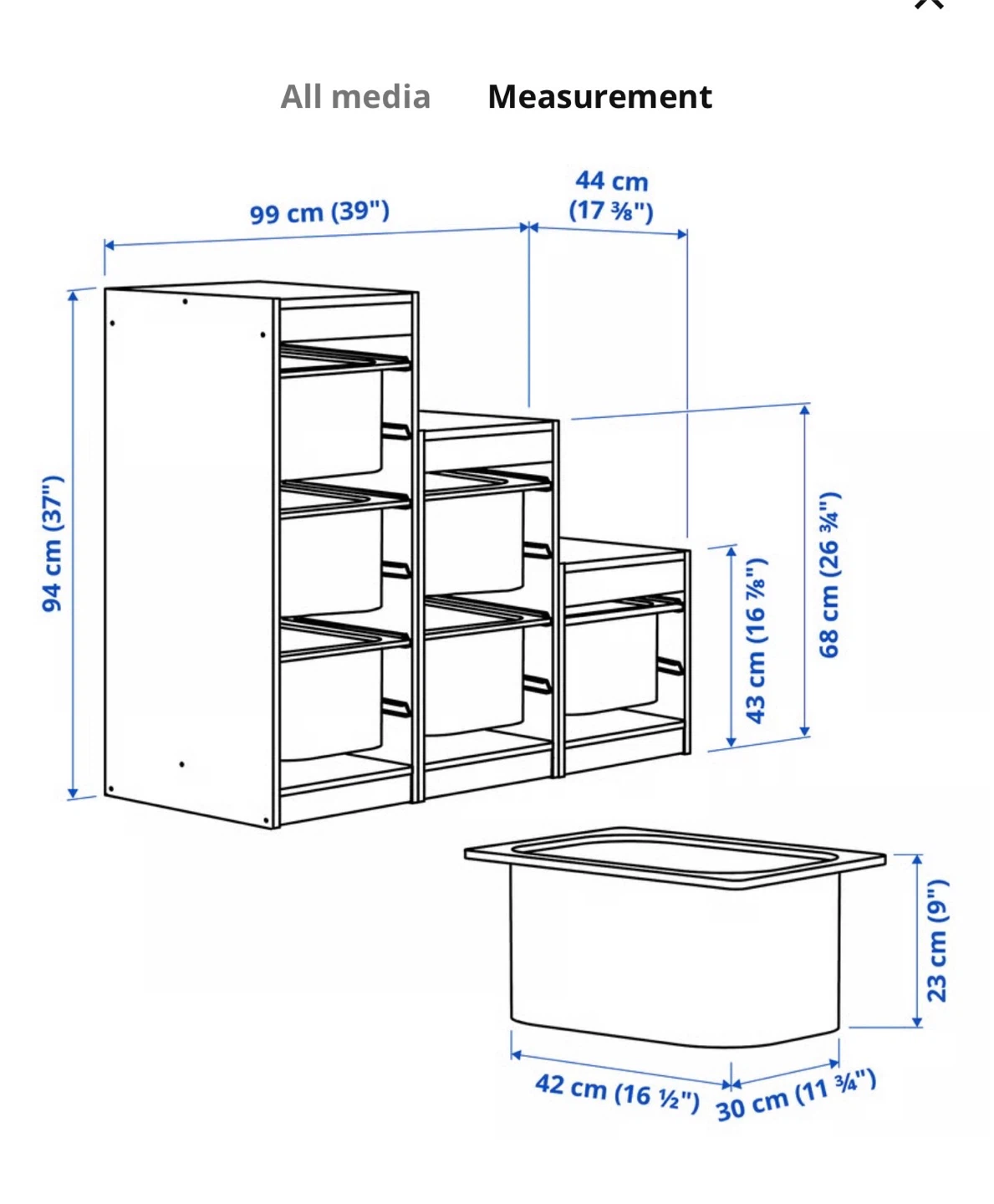 IKEA TROFAST Storage combination with boxes - photo 3