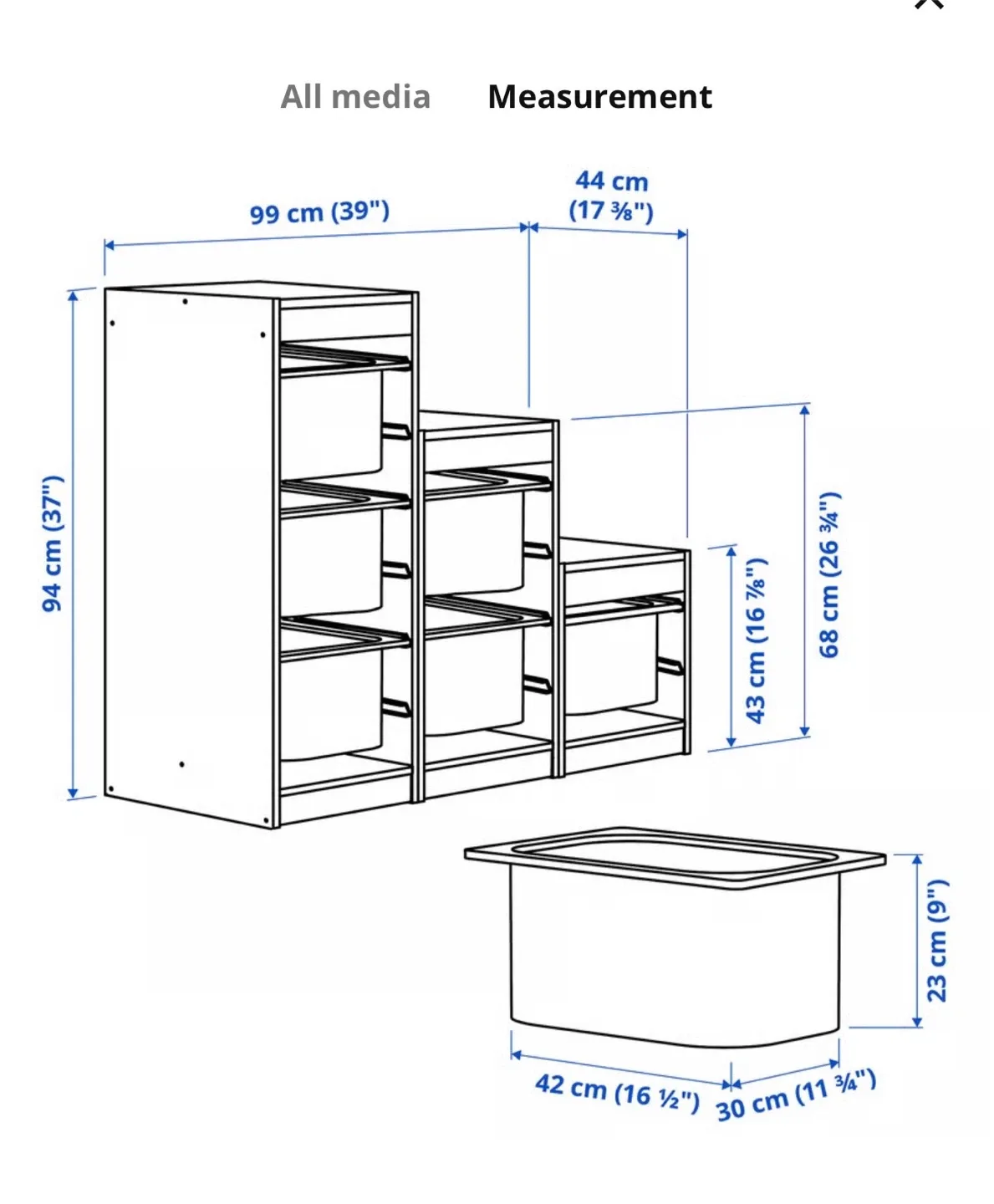 IKEA TROFAST Storage combination with boxes image indicator(3)