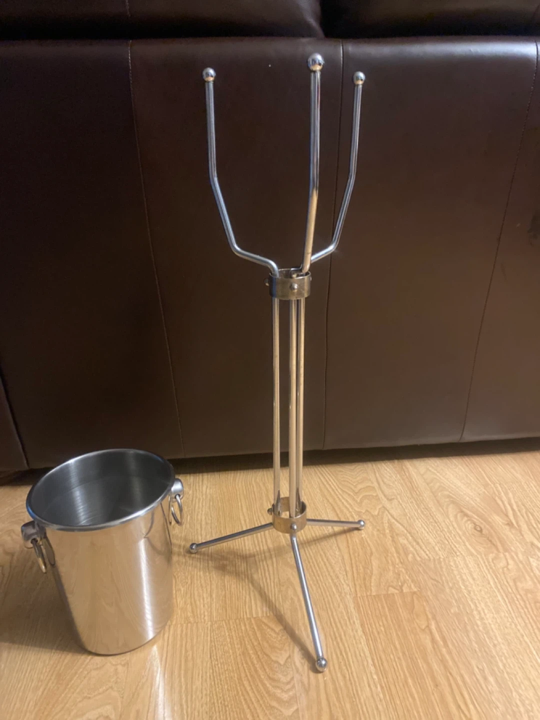 Stainless Steel Wine/Champagne Bucket with Stand - photo 3