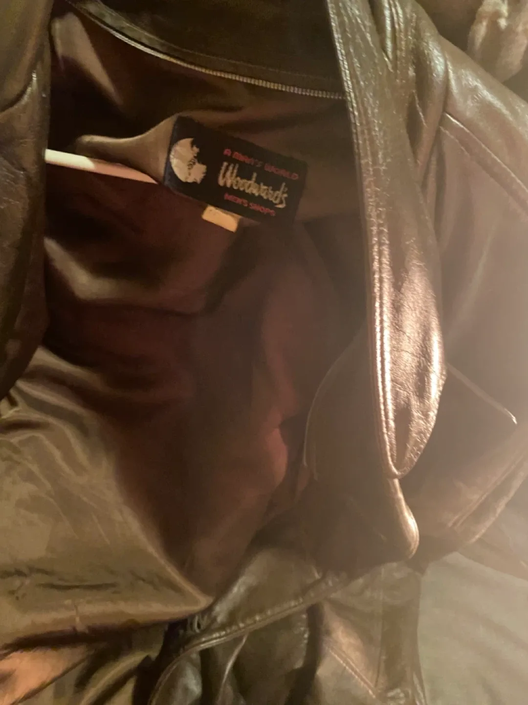 Woodward's Brown Leather Men's Jacket image indicator(2)