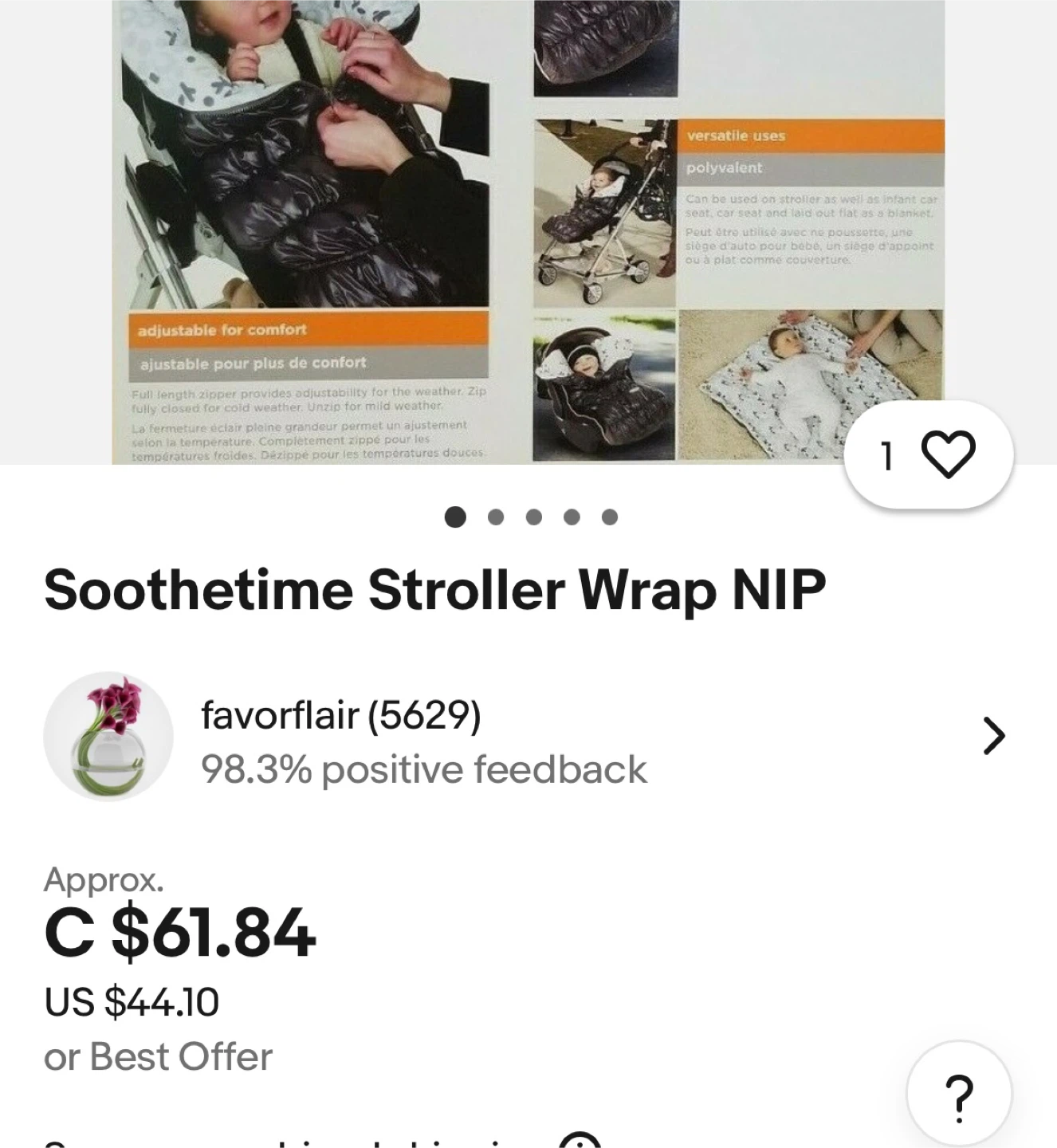 SootheTime Stroller Wrap - Polar Charcoal - photo 4