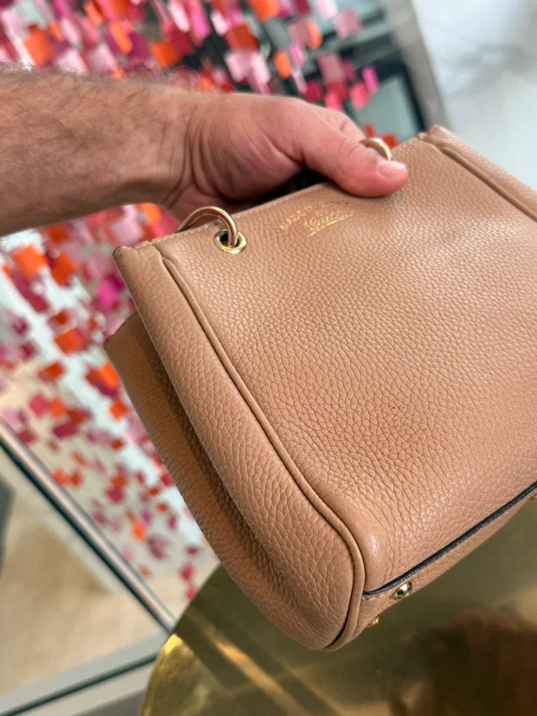 GUCCI BAMBOO SHOPPER MINI TOP HANDLE BAG. image indicator(7)