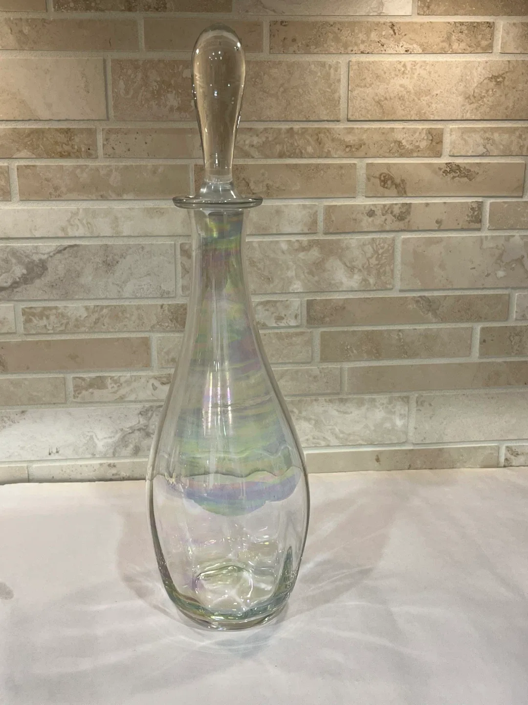 Iridescent Glass Decanter