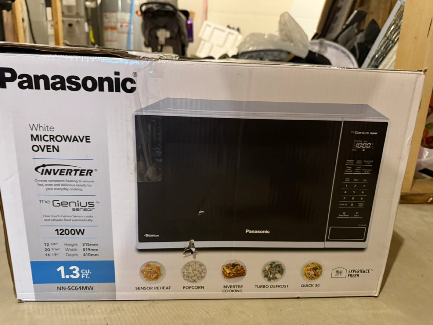 Panasonic Genius 1200W White Microwave Oven - photo 2