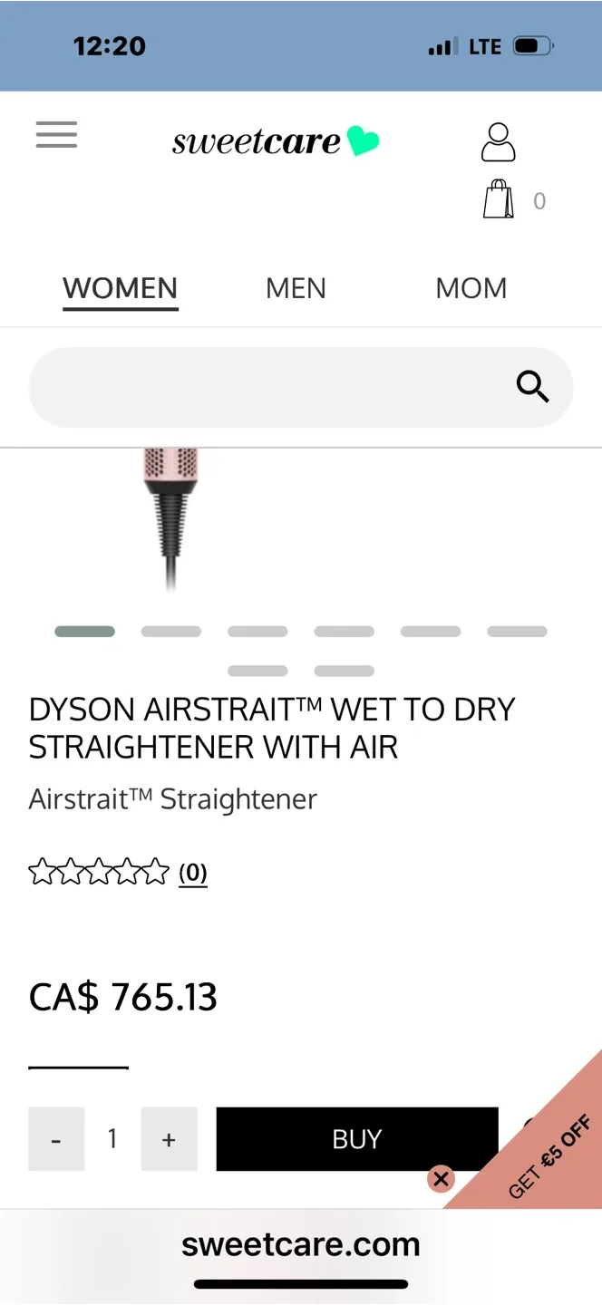 Dyson Airstrait™ Wet to Dry Straightener - Strawberry Bronze thumbnail