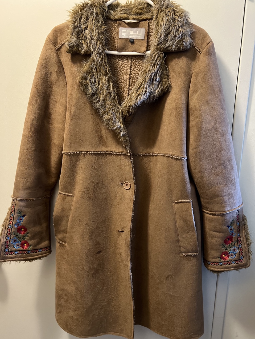 Chico's Faux Suede Coat, Size 2