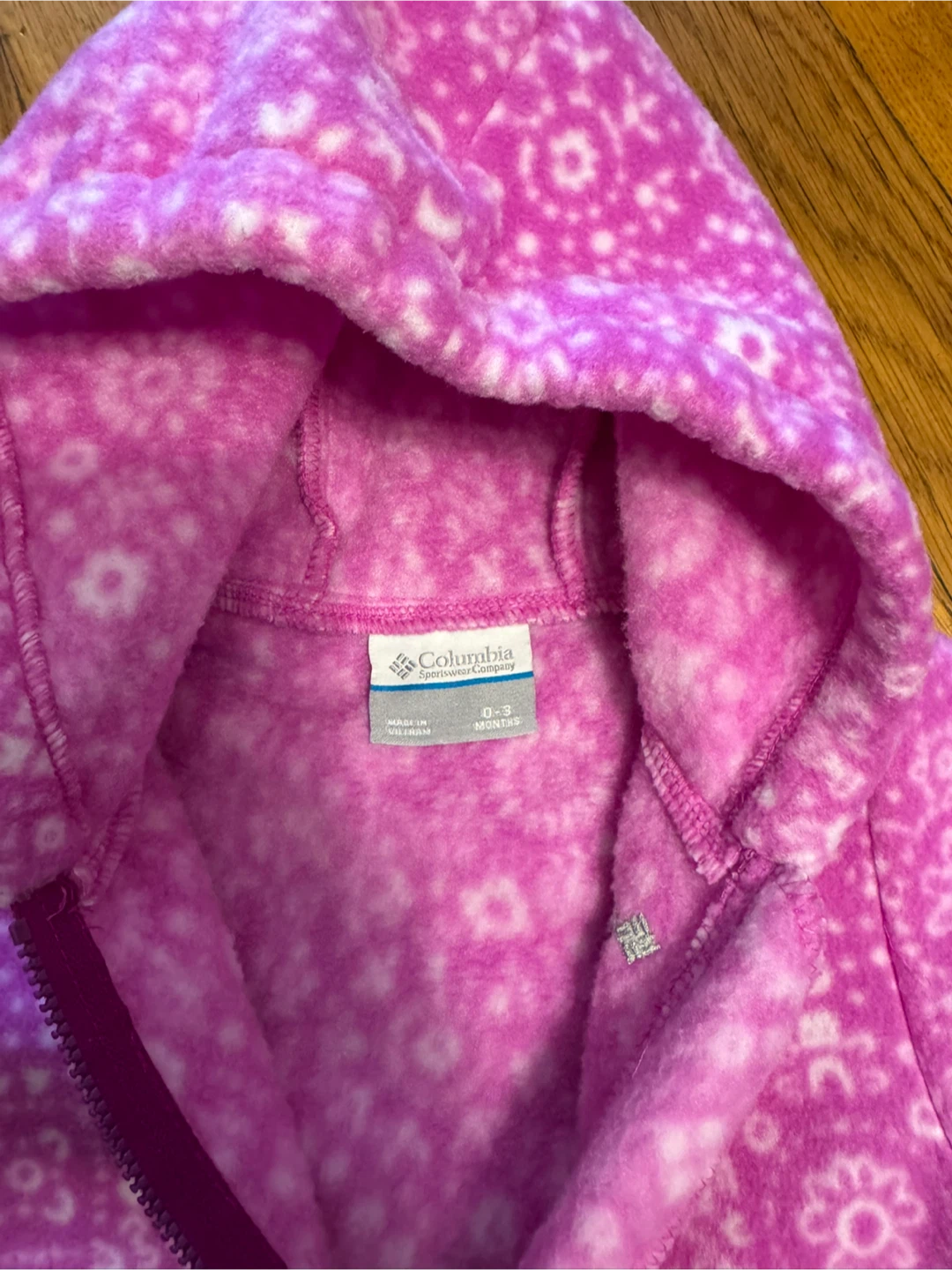 Columbia 0-3 Months Pink Fleece Jumpsuit - photo 2