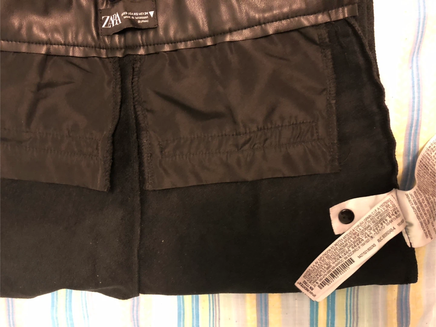 Zara Black Faux Leather Flare Pants - Size XS - photo 5