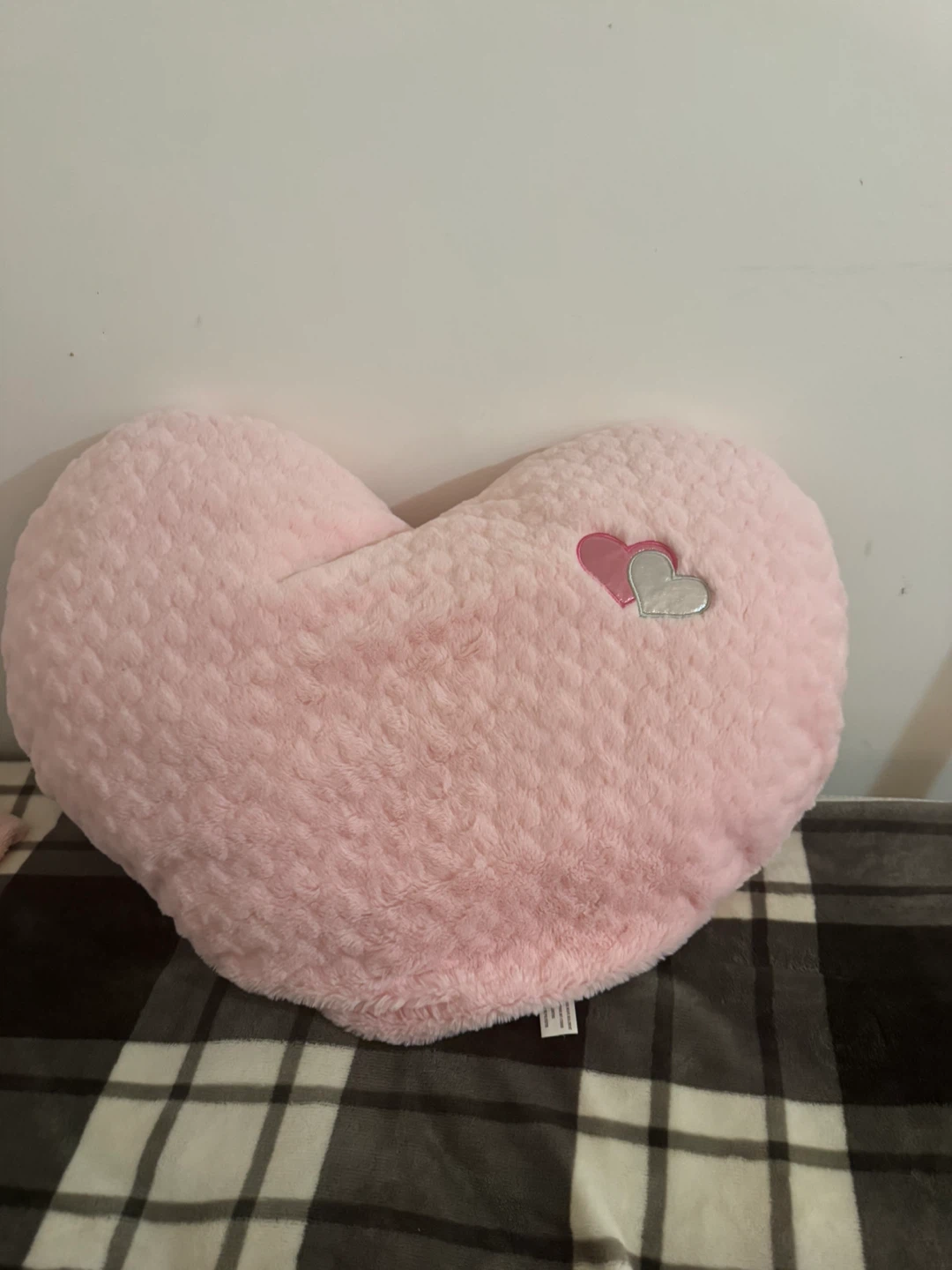 Pink Heart-Shaped Pillow