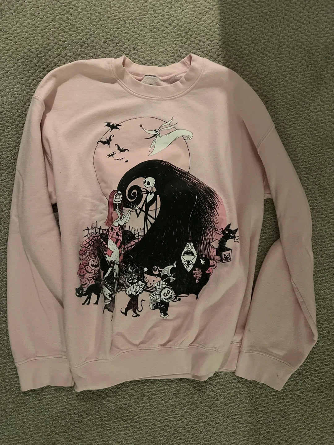 Nightmare Before Christmas Pink Crewneck