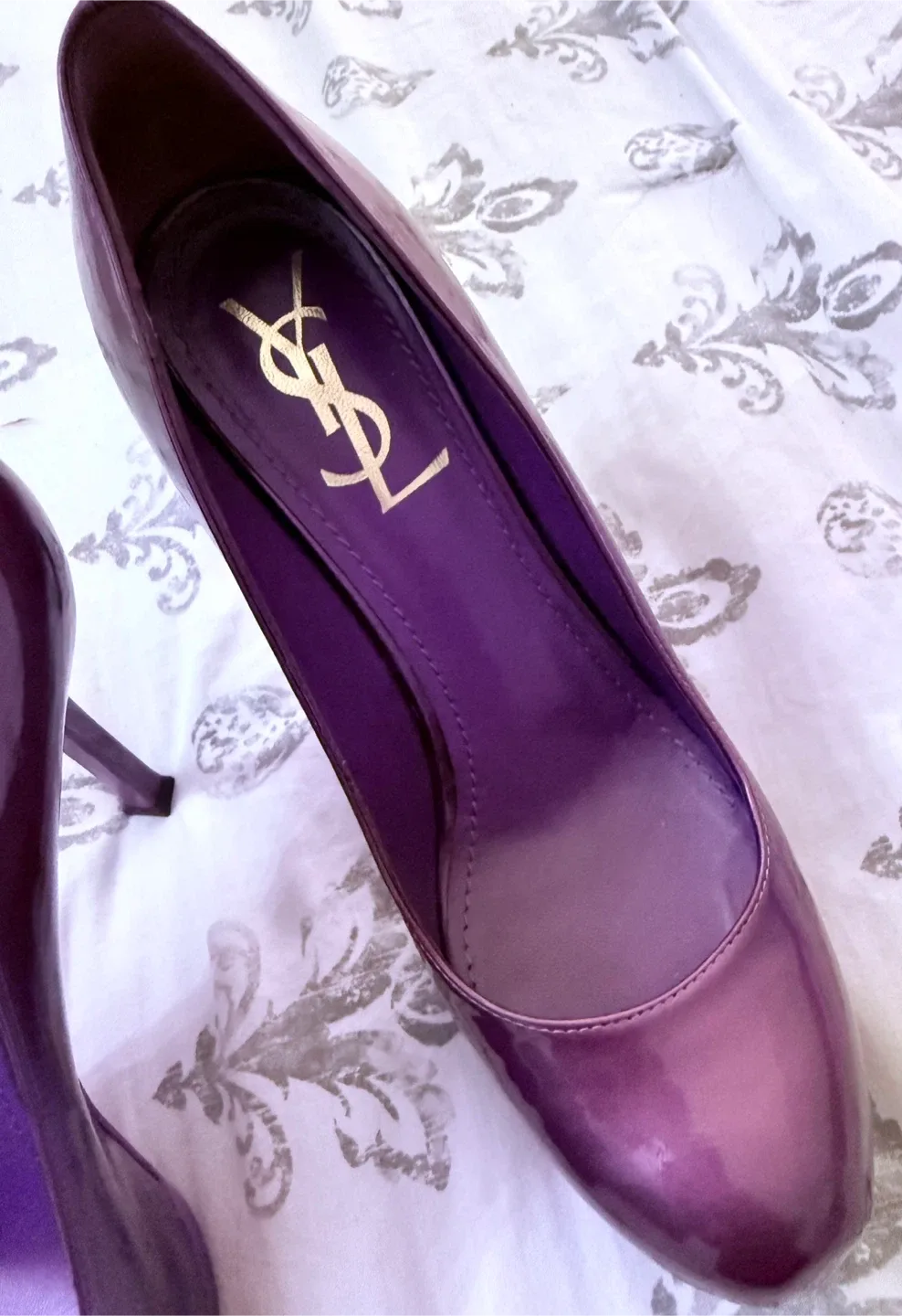 Authentic Yves Saint Laurent Purple Heels image indicator(3)