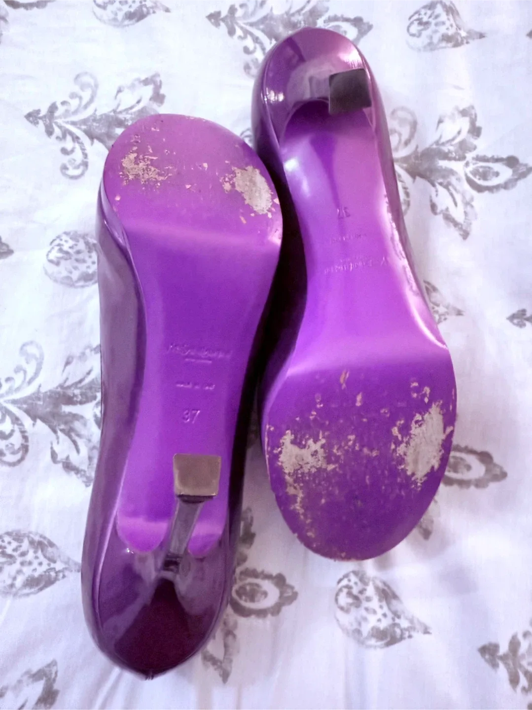 Authentic Yves Saint Laurent Purple Heels image indicator(6)