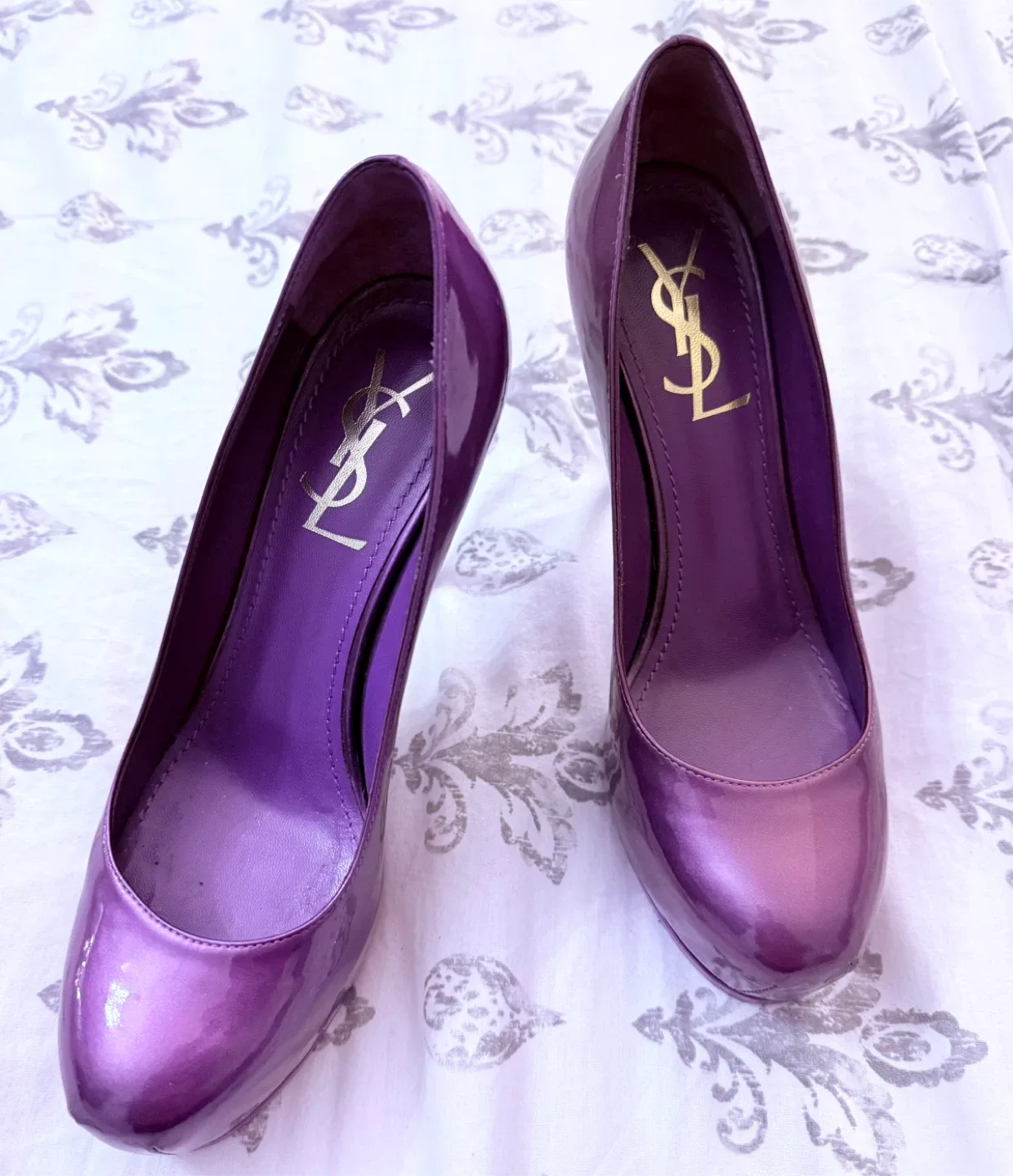 Authentic Yves Saint Laurent Purple Heels image indicator(2)