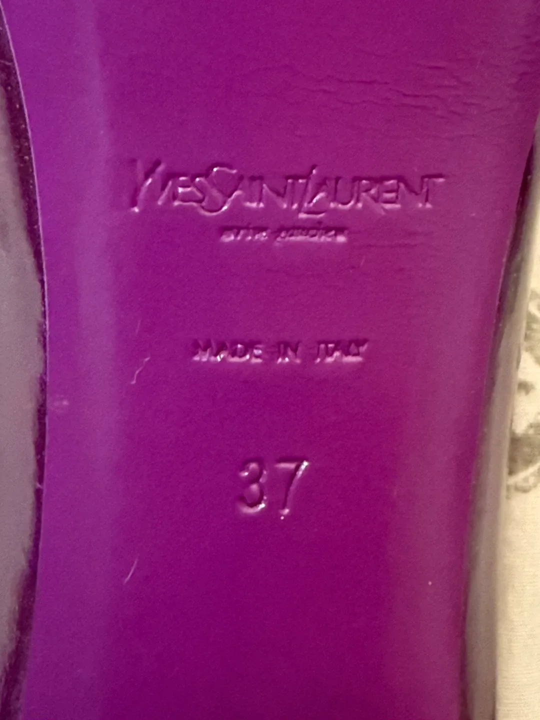 Authentic Yves Saint Laurent Purple Heels image indicator(7)