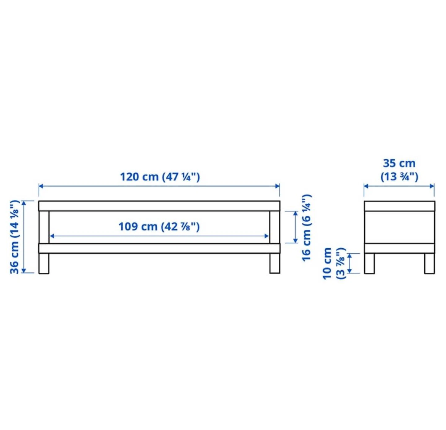 IKEA Lack TV Stand, Black-Brown - photo 3