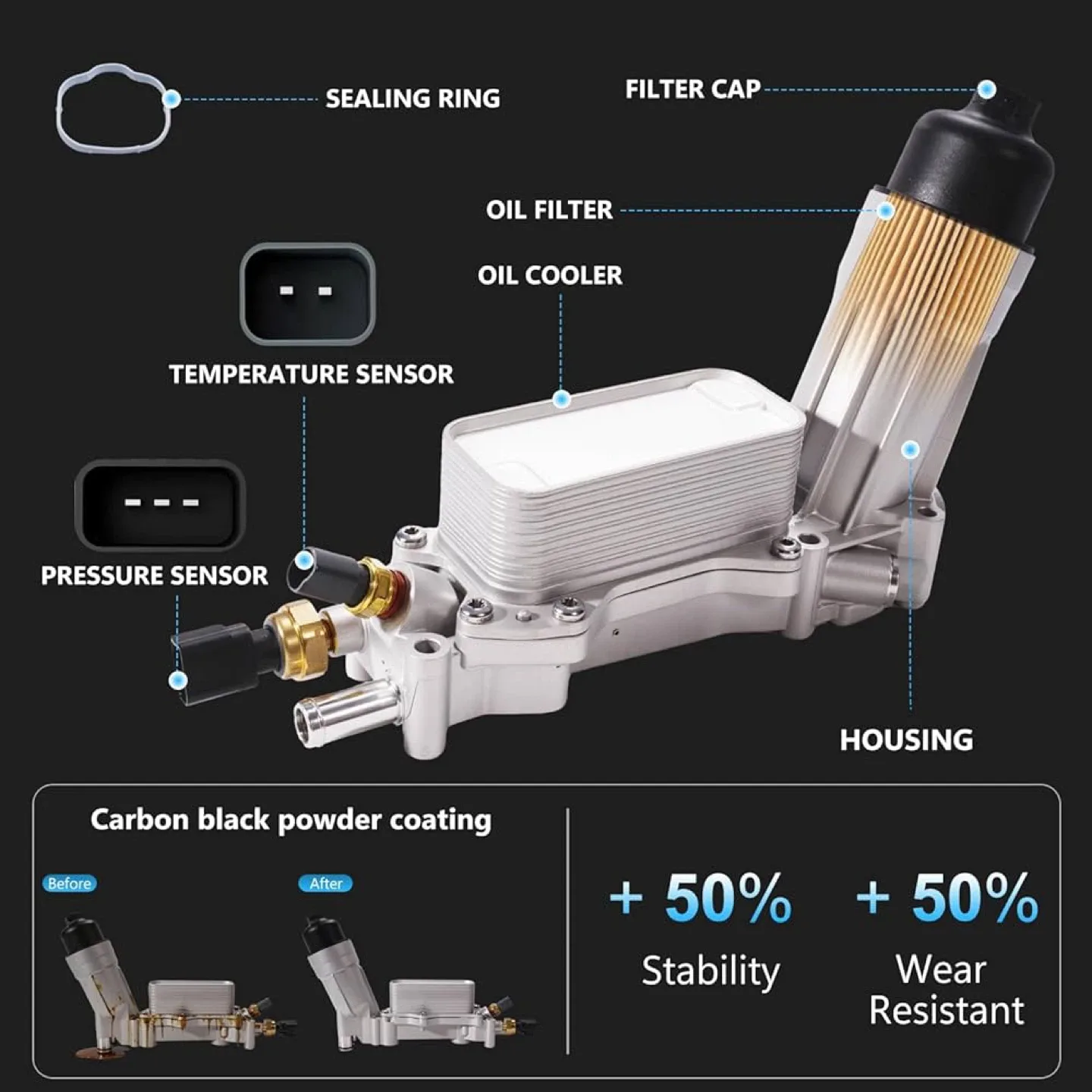 Aluminum Engine Oil Filter Kit image indicator(5)