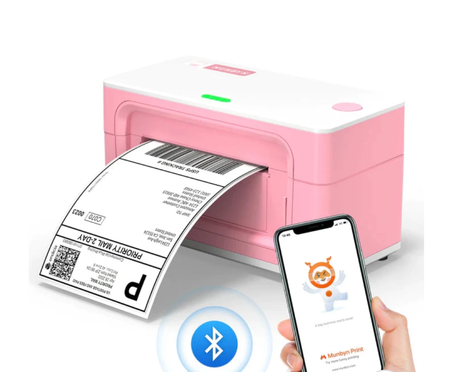 Munbyn Pink Label Printer - photo 3