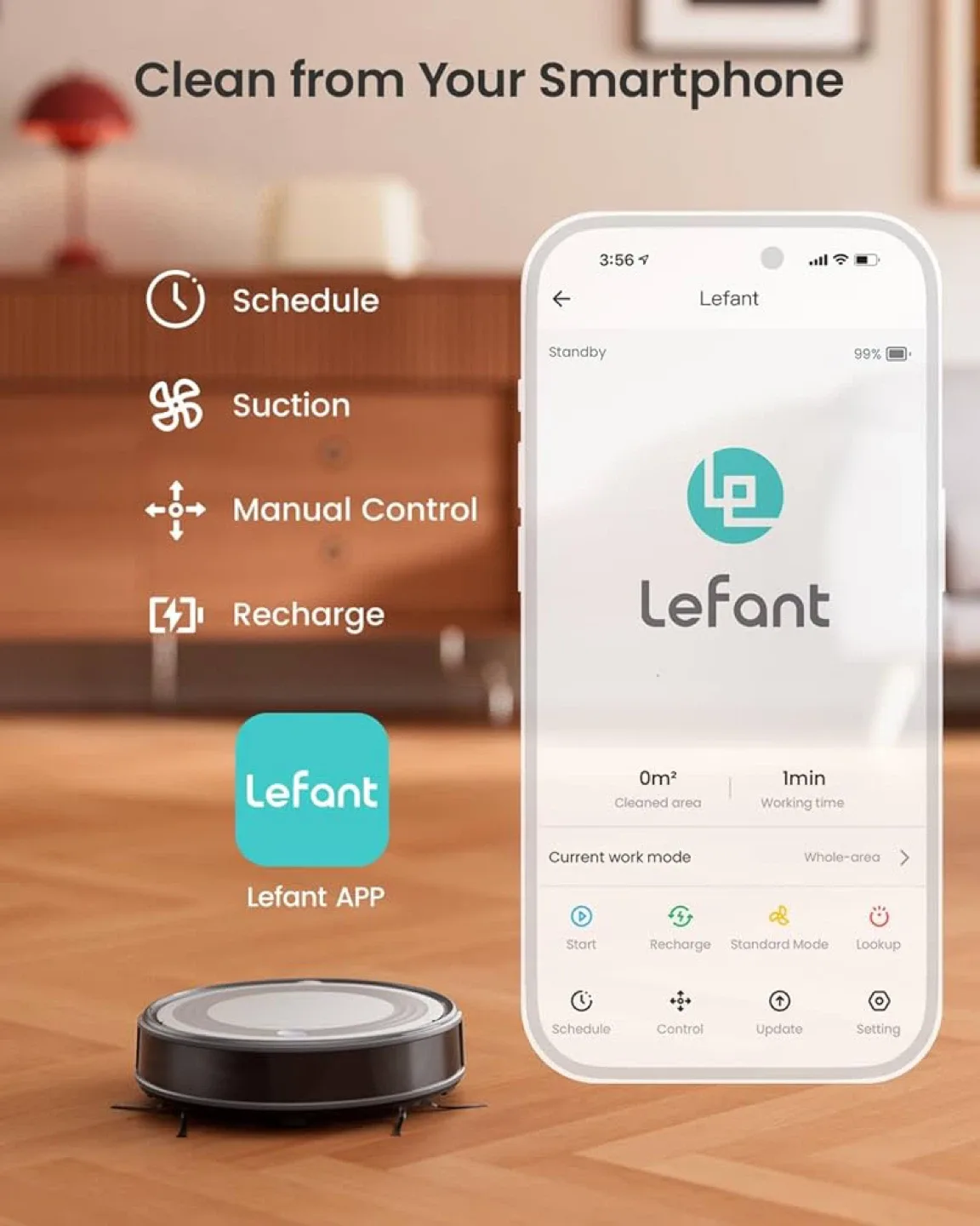 Lefant M310 Robot Vacuum Cleaner image indicator(3)