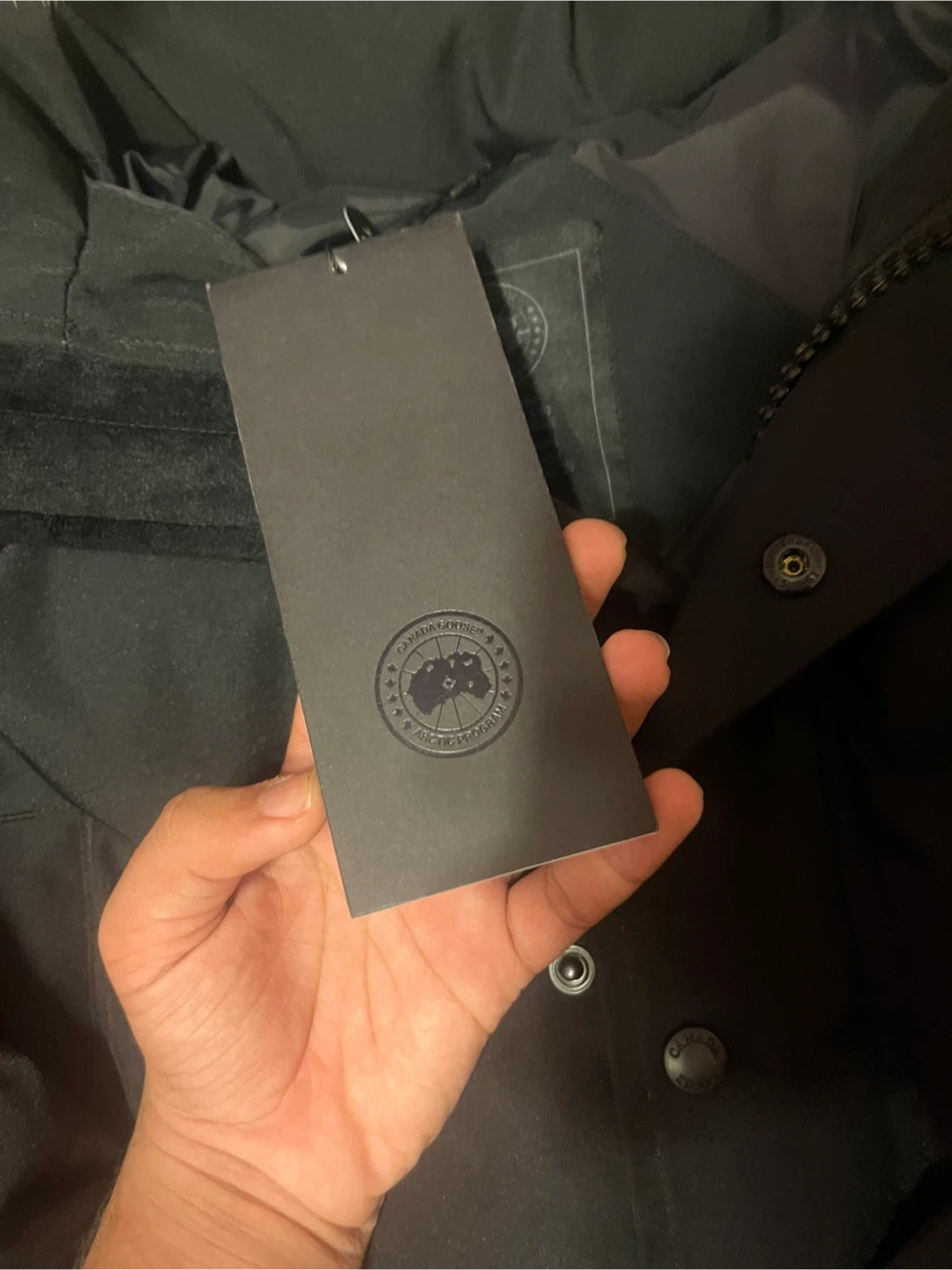 1:1 Canada goose Wyndham Parka Black badge - photo 2