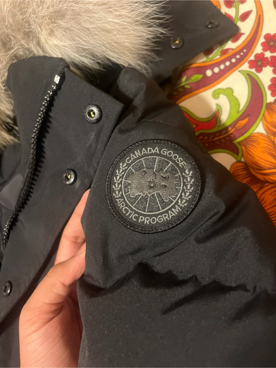 1:1 Canada goose Wyndham Parka Black badge - photo 3