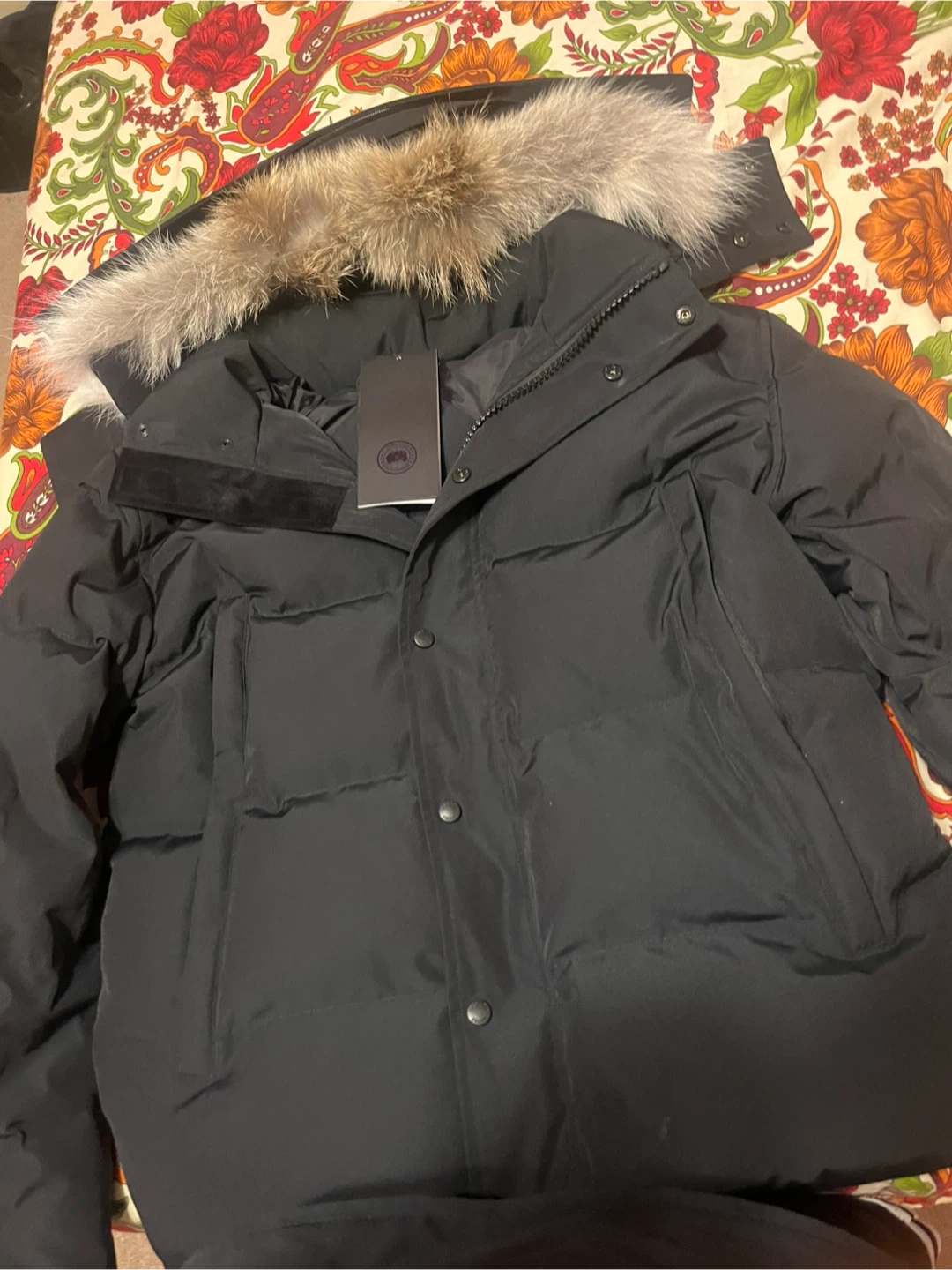 1:1 Canada goose Wyndham Parka Black badge - photo 5