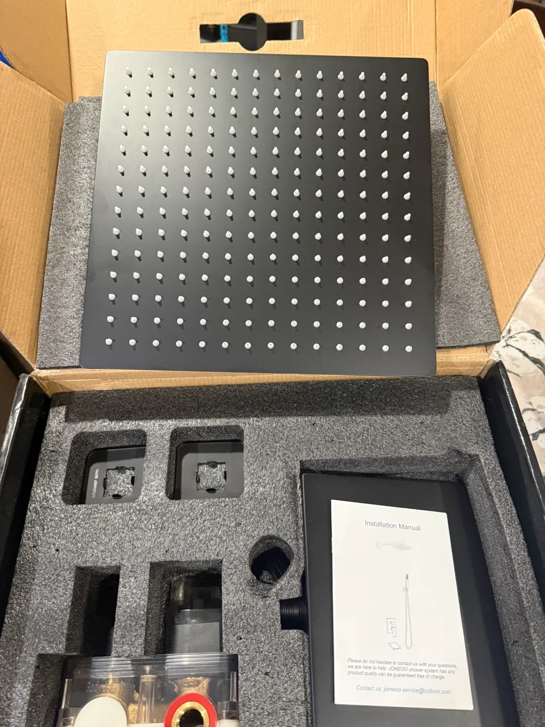 Matte Black 12 Inch Three Function Shower System - New image indicator(6)