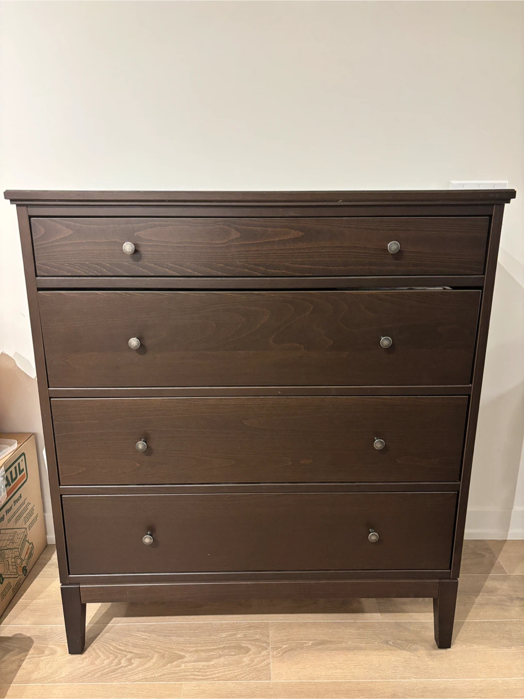 Brown Wood 4 Drawer Dresser -  IKEA IDANÄS - photo 3