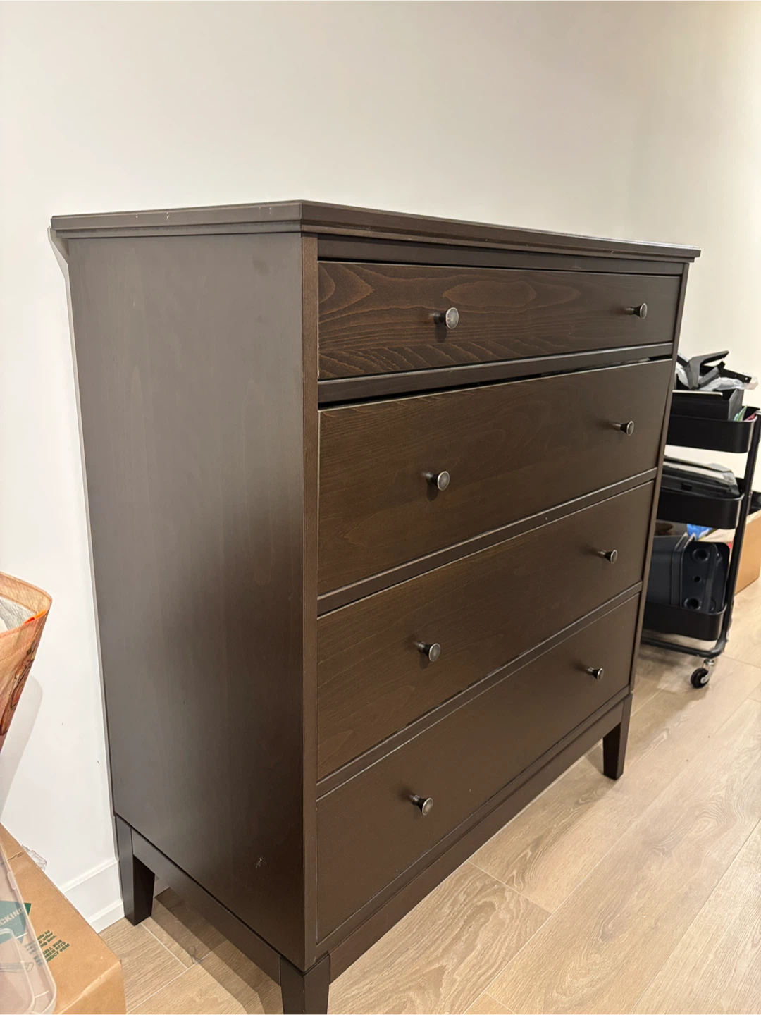 Brown Wood 4 Drawer Dresser -  IKEA IDANÄS - photo 4