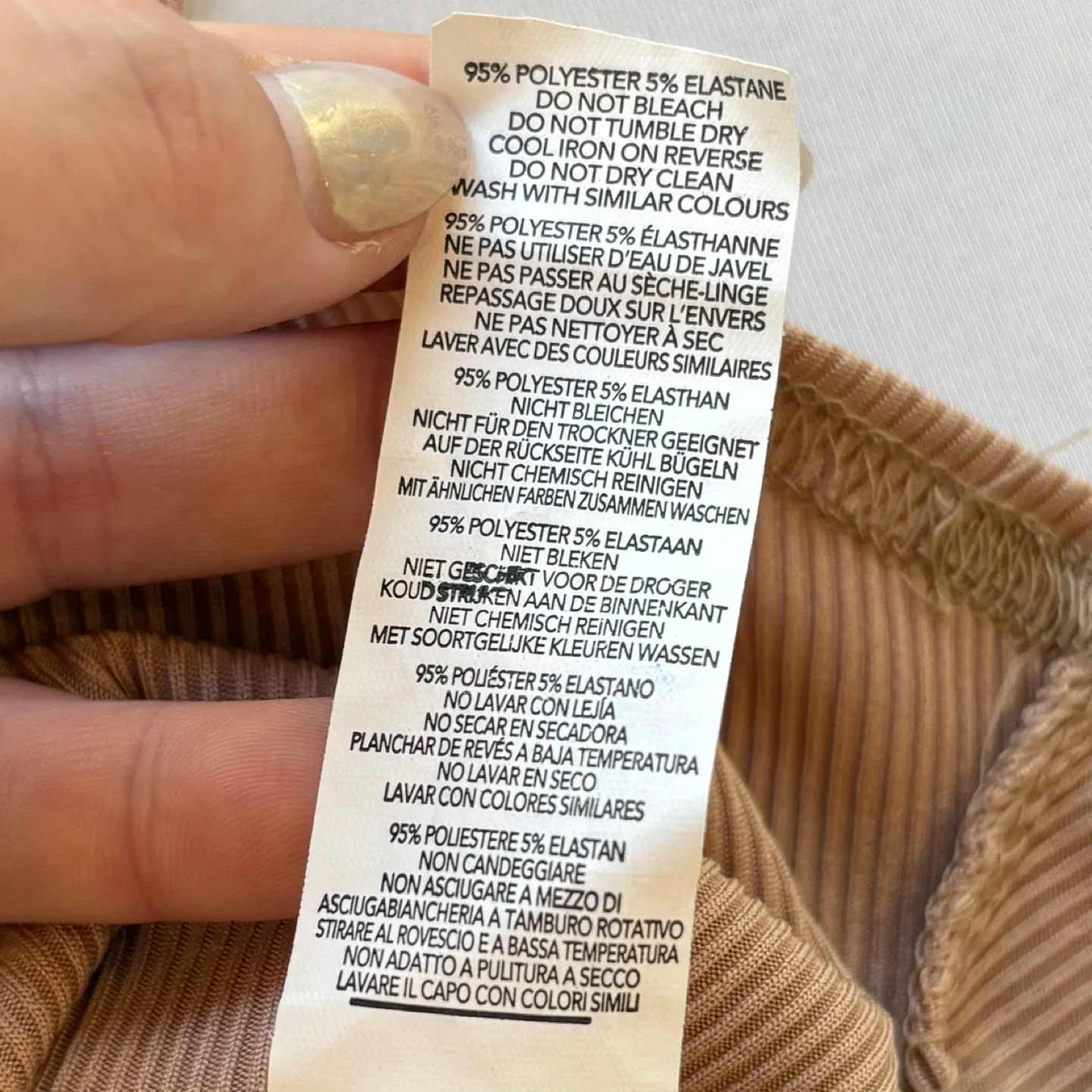 Boohoo Ribbed Square Neck Stone Skinny Strap Cami Bodysuit Sz L image indicator(9)