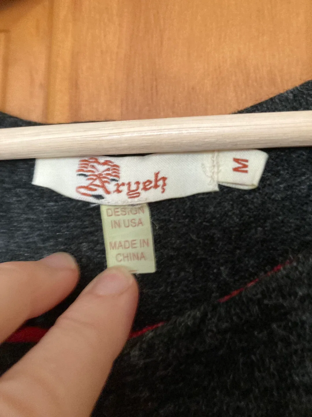 Aryeh Red & Grey Knit Dress - Size M image indicator(4)