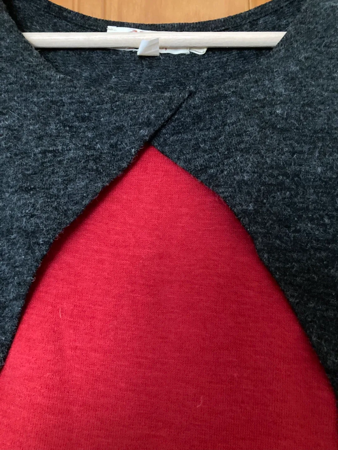 Aryeh Red & Grey Knit Dress - Size M image indicator(2)