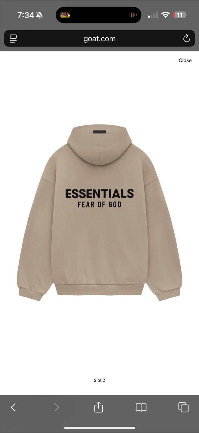 Essentials Fear of God Hoodie - Beige 2024 - photo 3