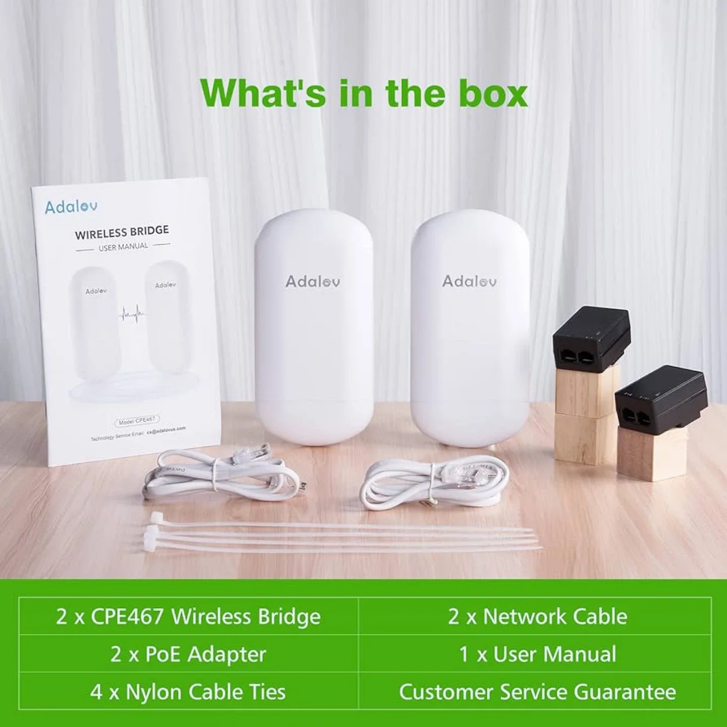 Adalev CPE467 Wireless Bridge - New in Box image indicator(2)