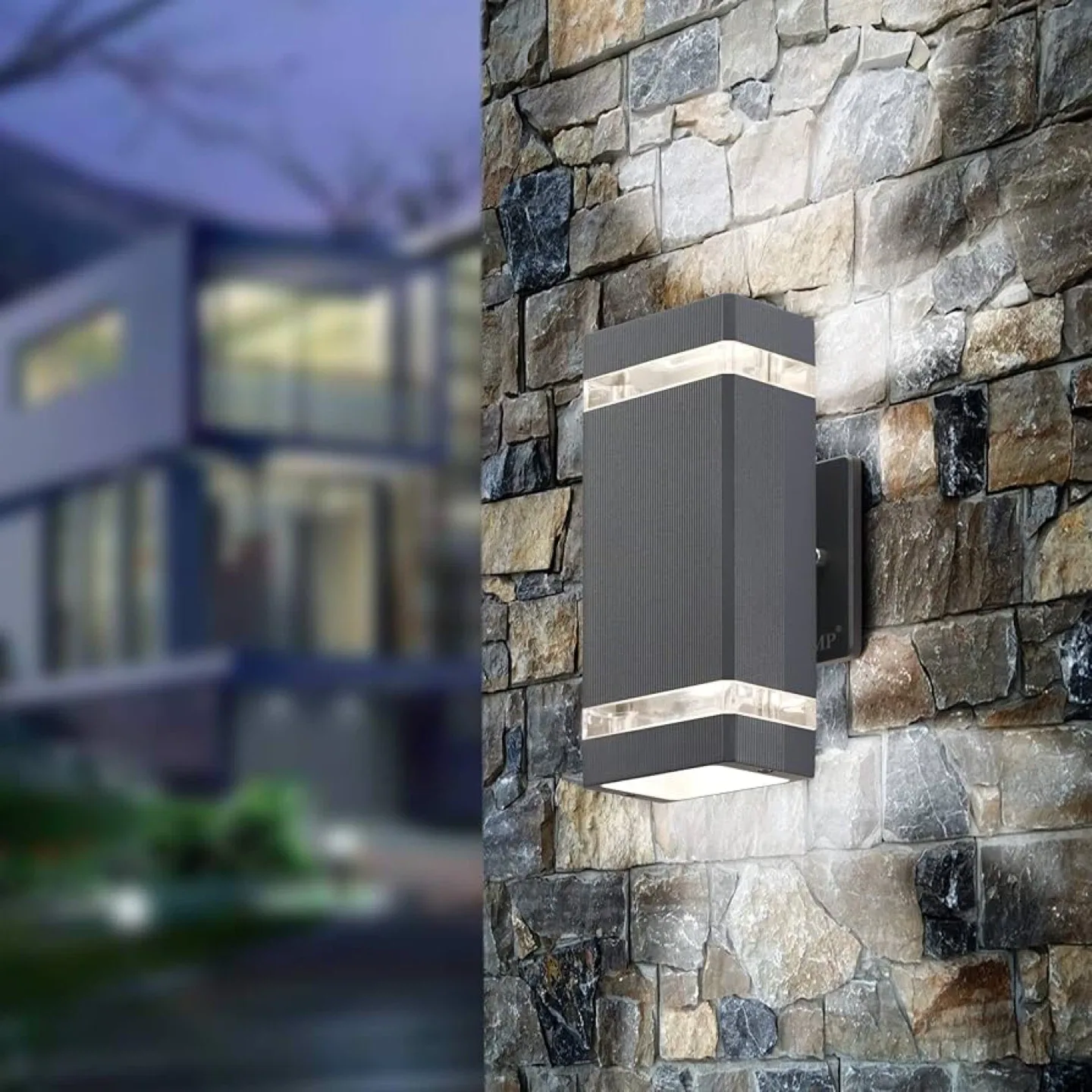 Outdoor Wall Light Fixture, Gray, Waterproof IP65 image indicator(2)