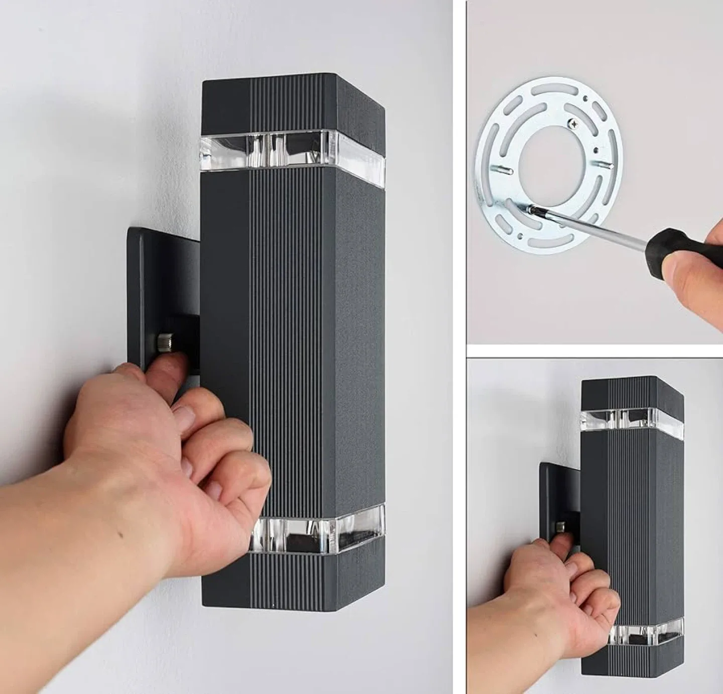 Outdoor Wall Light Fixture, Gray, Waterproof IP65 image indicator(3)