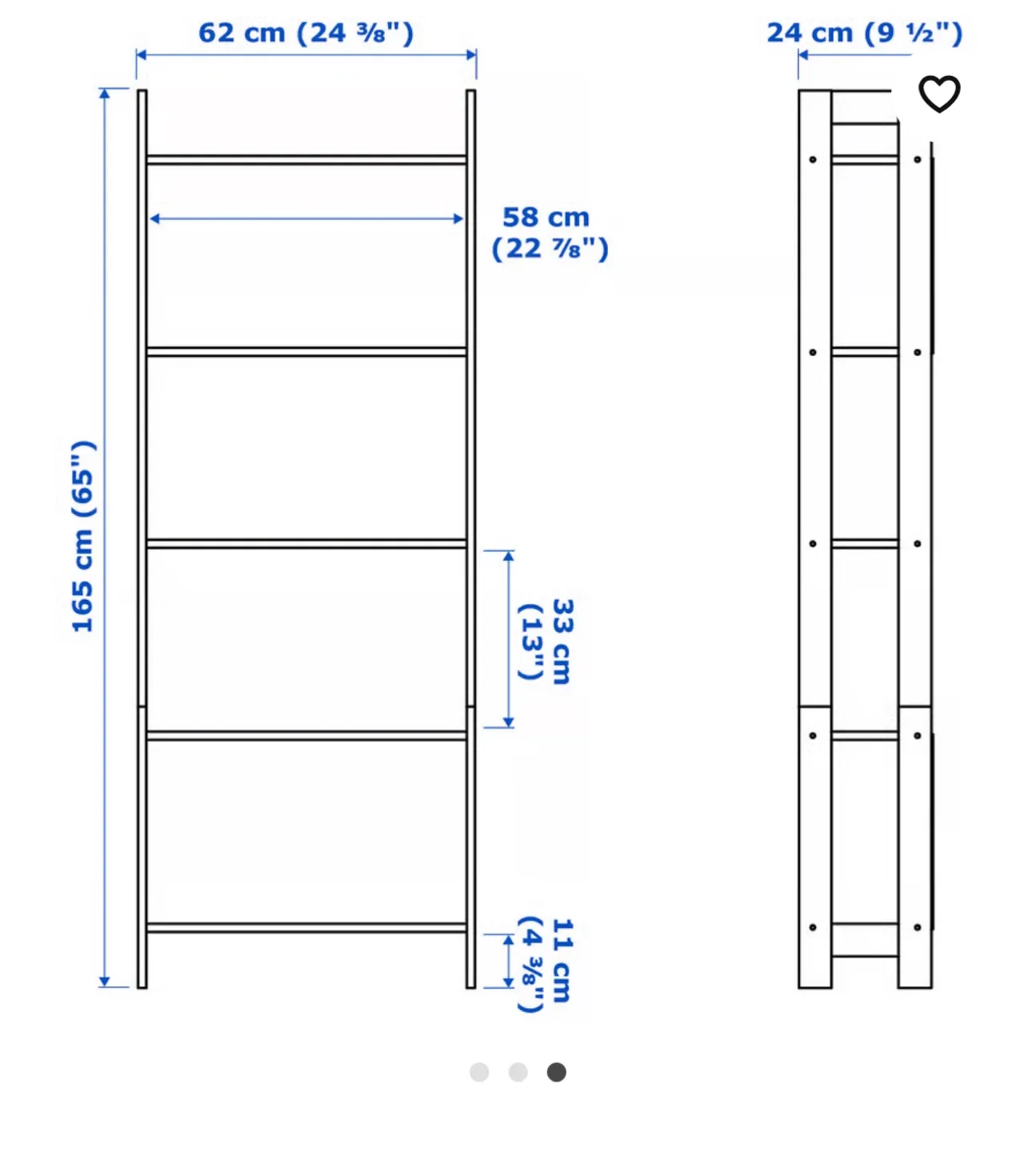 IKEA LAIVA Shelf Unit - Dark Grey/Brown image indicator(3)