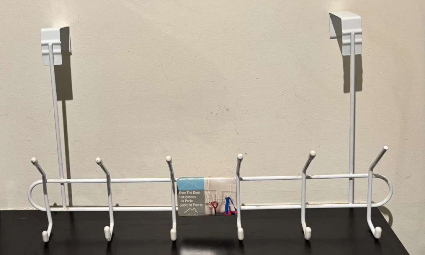 Over The Door 6 hook hanger  - White image indicator(2)