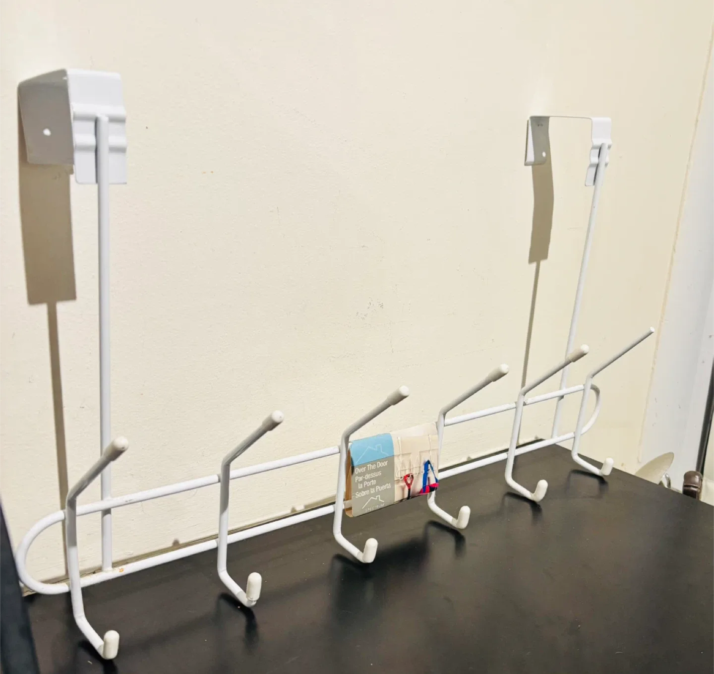 Over The Door 6 hook hanger  - White thumbnail