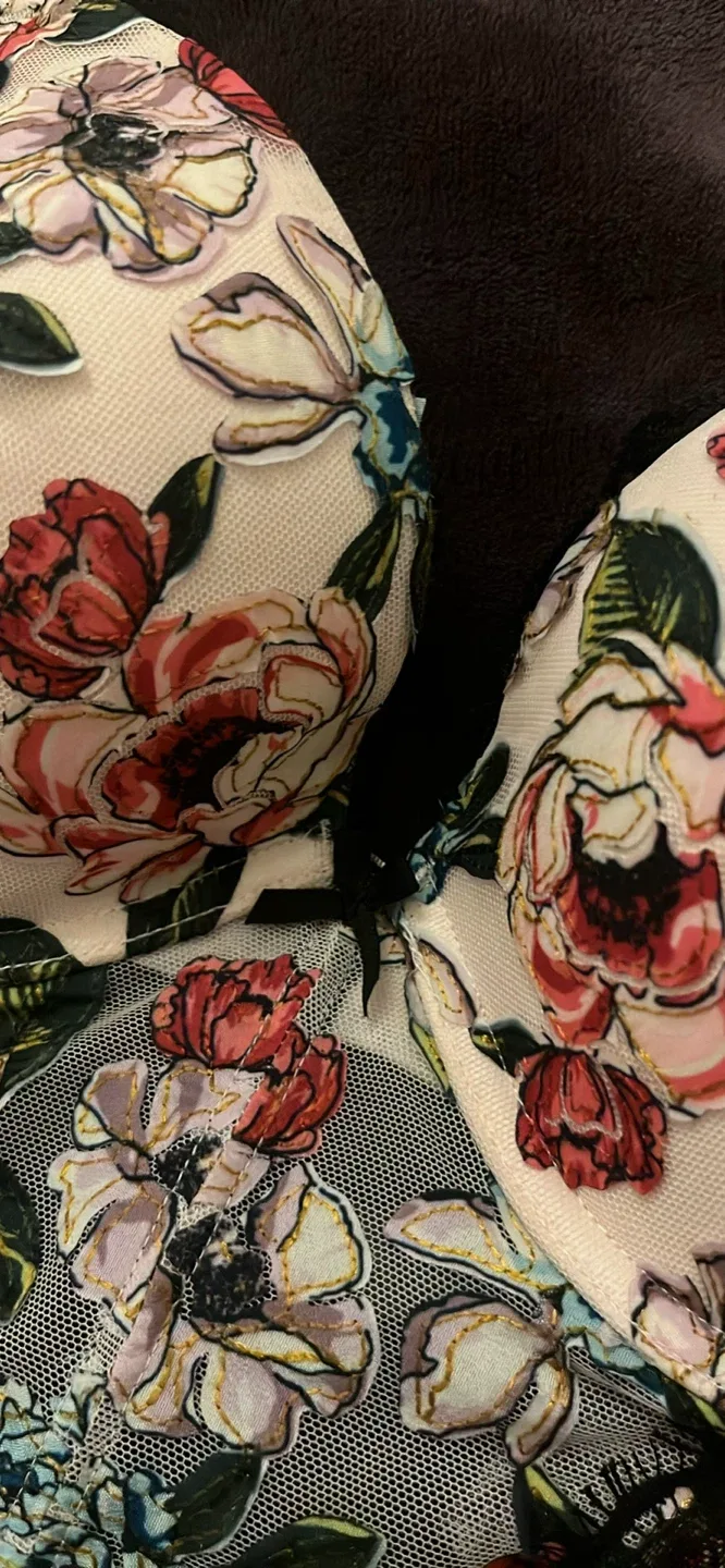 Victoria's Secret Floral Bra/ Corset- Size 32D image indicator(2)