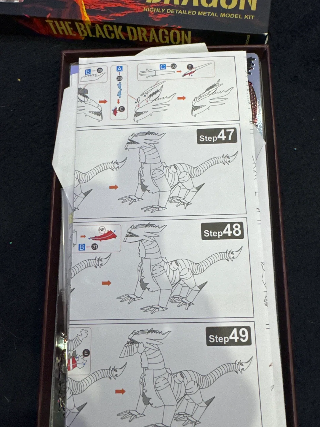 Piececool The Black Dragon 3D Metal Model Kit image indicator(2)