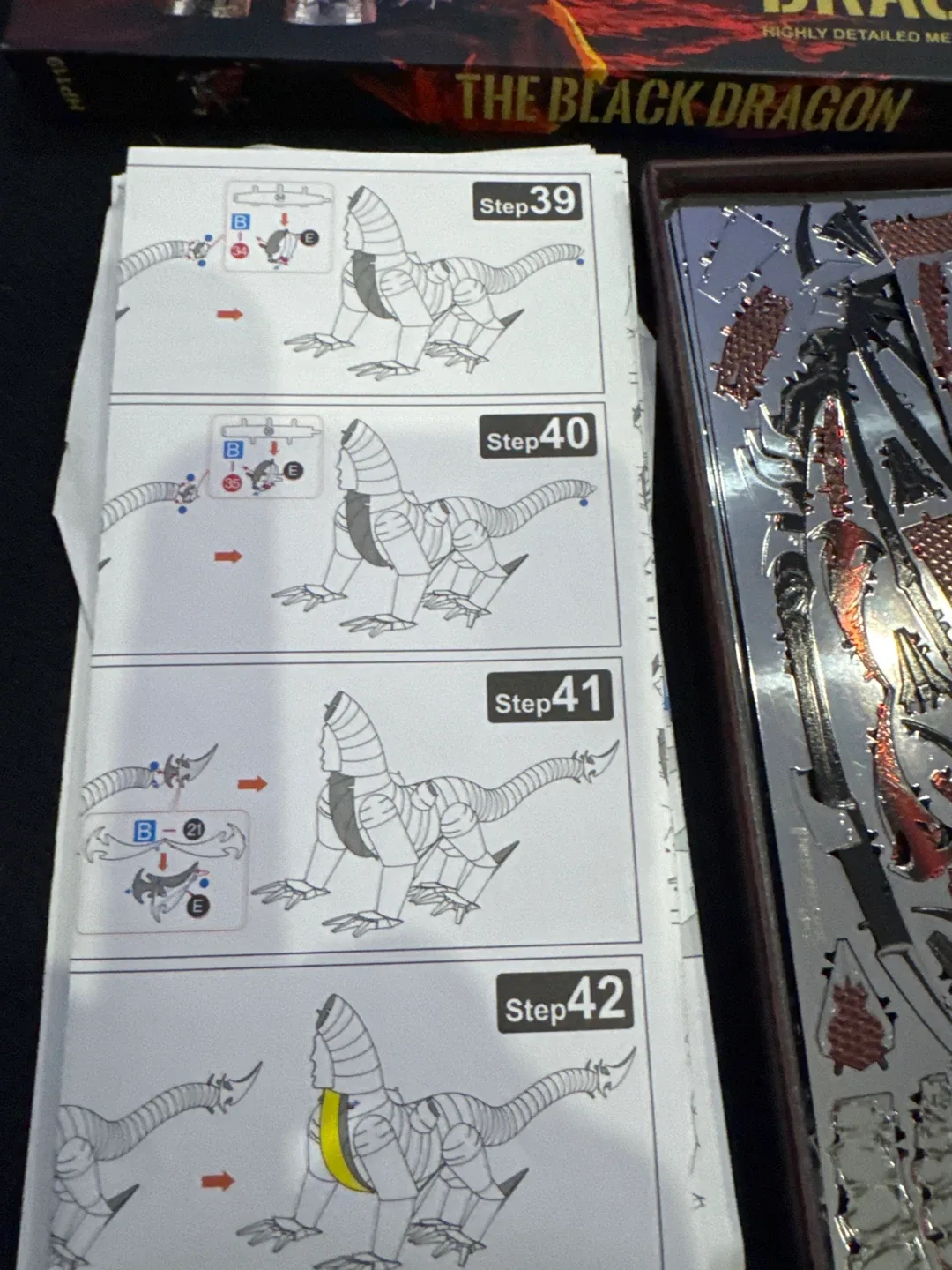 Piececool The Black Dragon 3D Metal Model Kit image indicator(4)