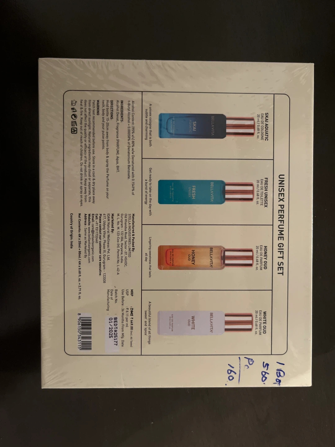 Bella Vita Unisex Perfume Gift Set - New - photo 2