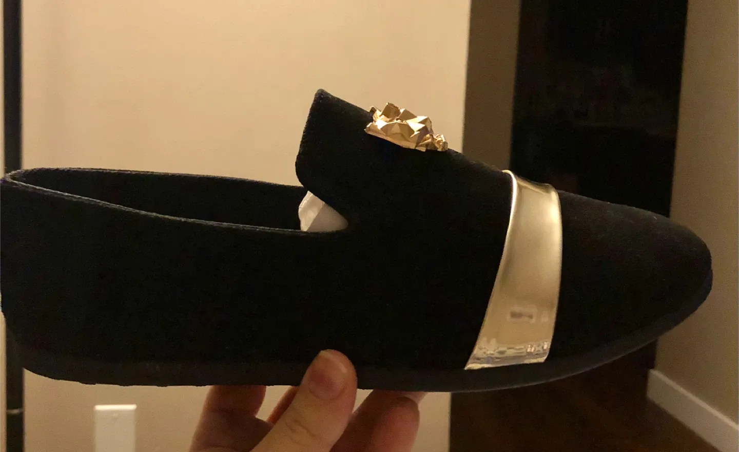 Black Loafers with Gold Accent - Size 42 image indicator(8)