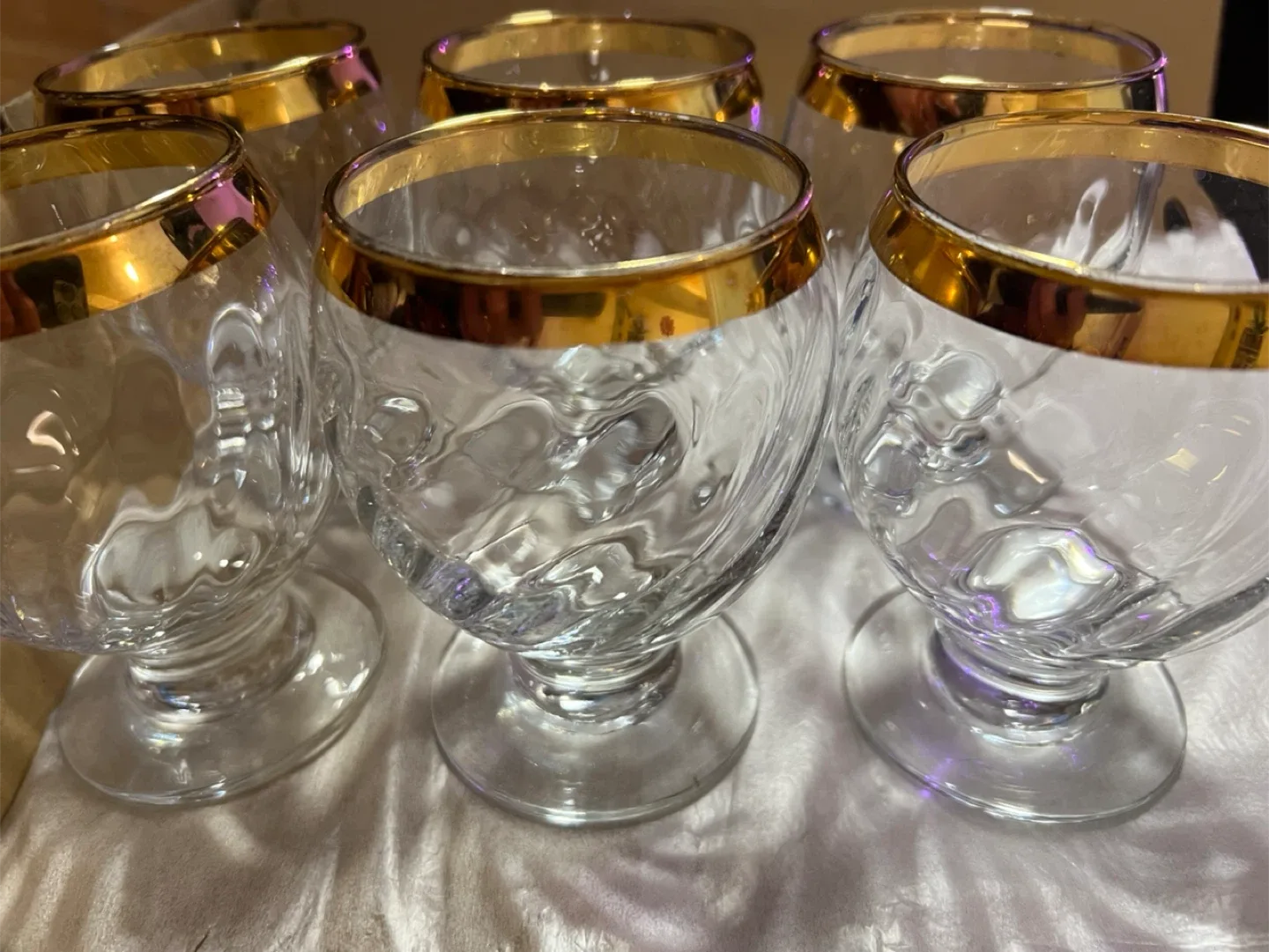 Set of 24kGold Trimmed Dessert Glasses