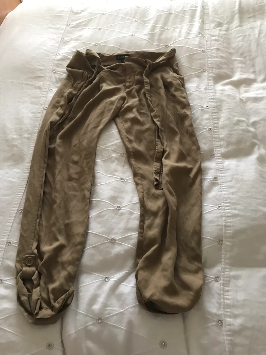 Bebe Beige Pants - Size 4 - photo 3