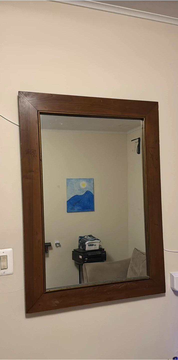 Large Wooden Wall Mirror