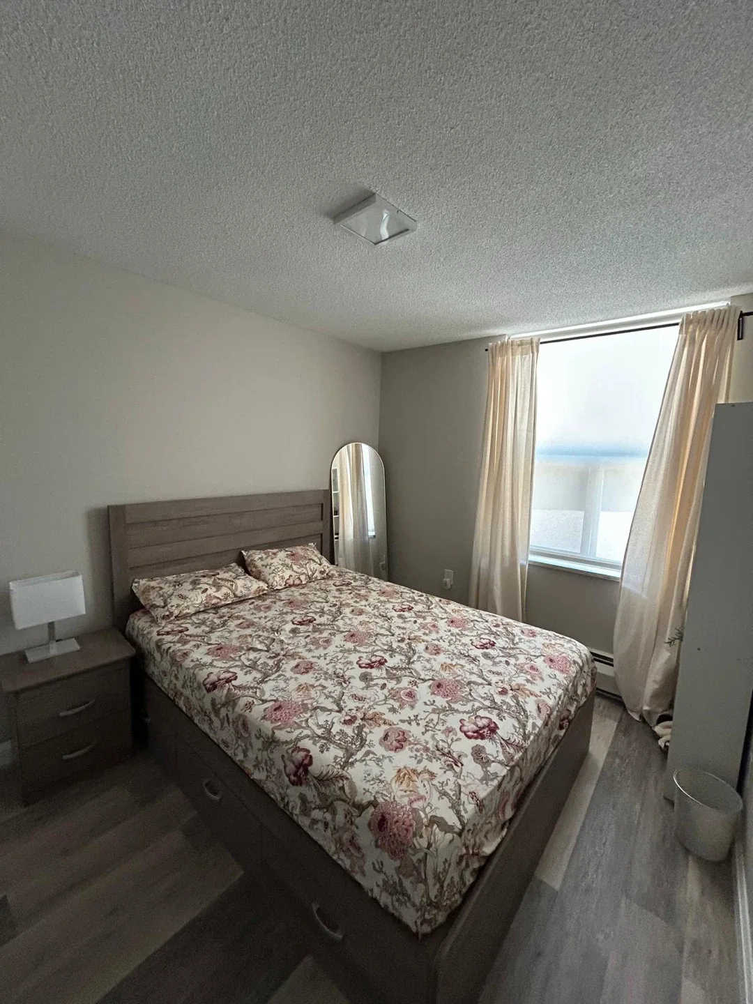 Queen Bed with Storage + Nightstand